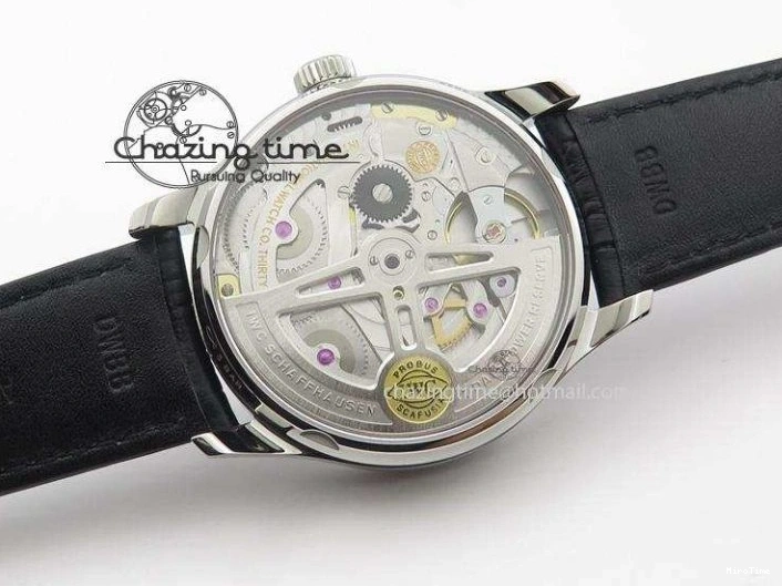 MIROTIME 0425 Practical Portuguese Real PR IW500109 ZF 1:1 Best Edition Black Dial On Black Leather Strap A52010 V 7308